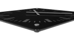 Черные настенные стеклянные часы