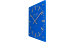 Синие стеклянные настенные часы