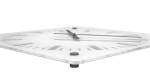 Белые настенные стеклянные часы